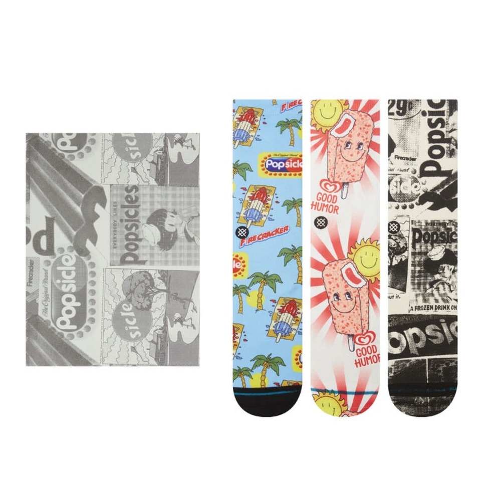 Stance x Good Humor 3 Piece Crew Socks Box Set Popsicle